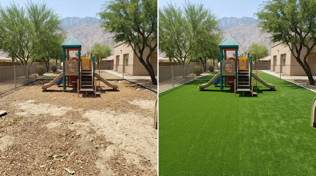 Result artificial grass installation in Palm Springs - Palm Springs Artificial Grass Installation